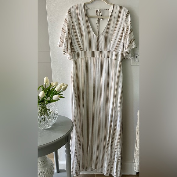 Maxi Dress with Tie Back Sz L - Picture 1 of 7